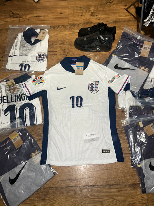 ENGLAND HOME 24/25 WITH EURO PATCHES